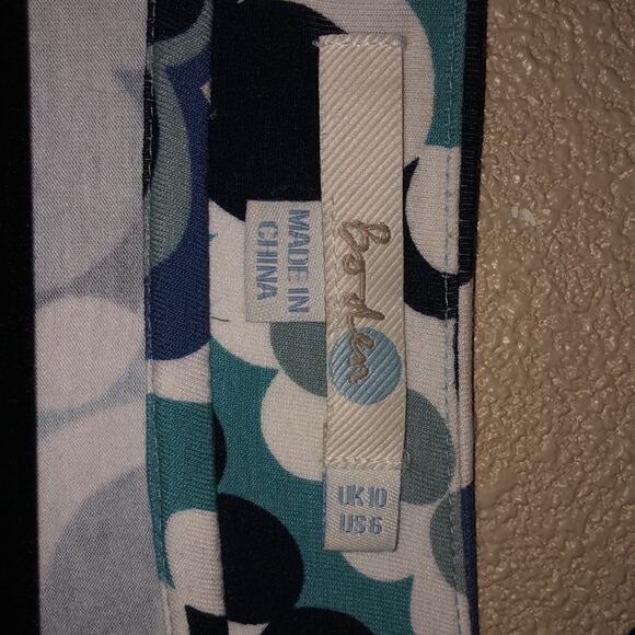 Boden Professional Boho Hippie Girlie Blue Green Rhinestone Collar Midi Dress 6 - Picture 6 of 9